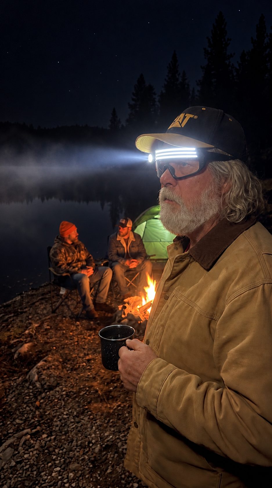 Iron Beam goggles in use: lakeside