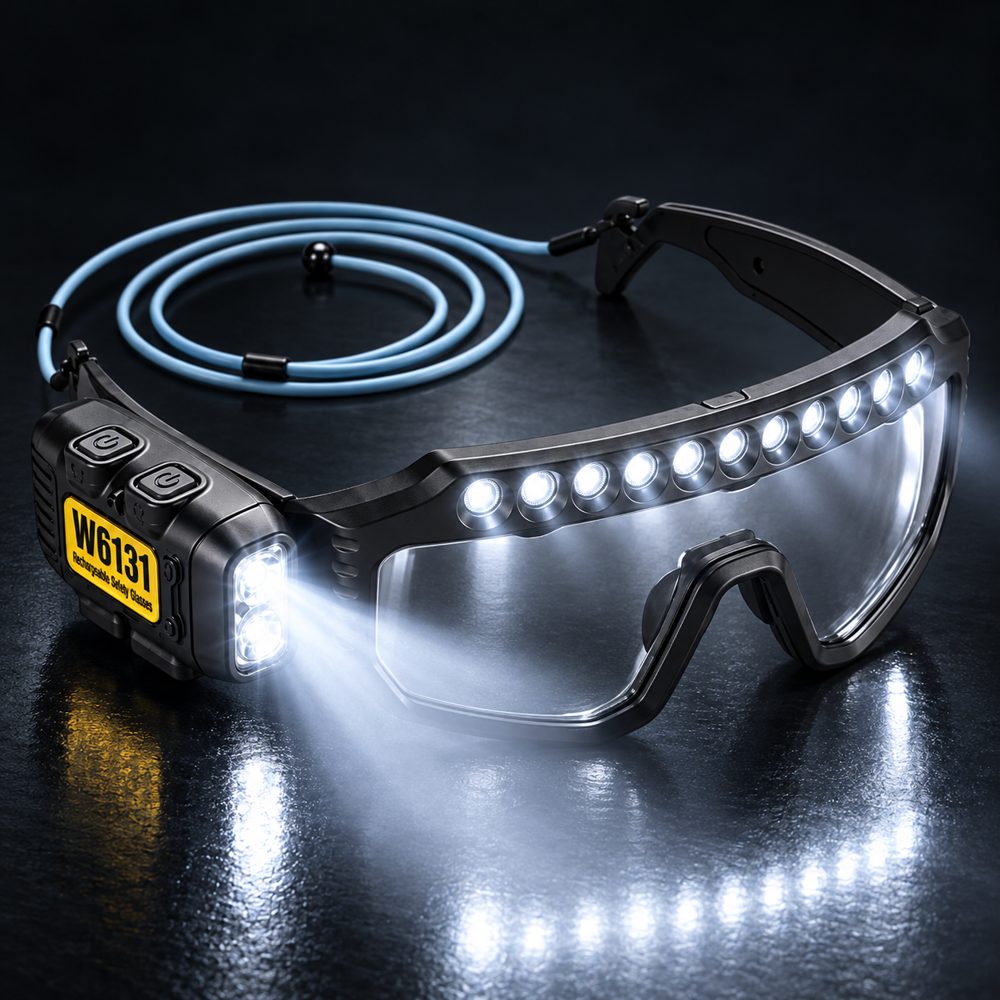 Dot Beam goggles switched on in the dark